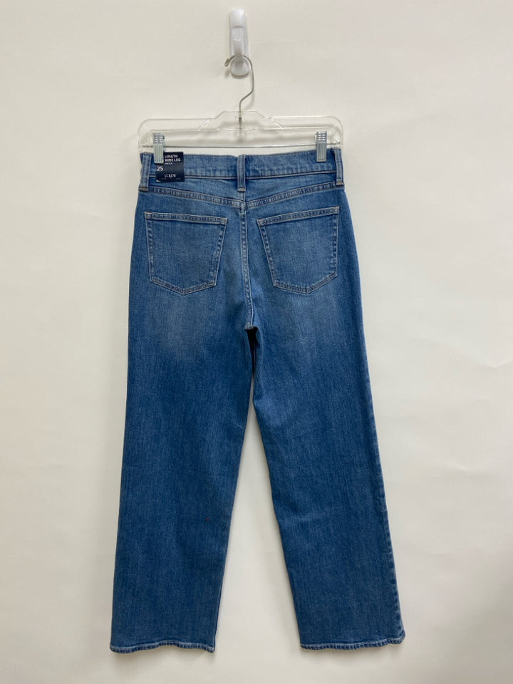 NWT J Crew Size 25 Blue Wide Leg Denim Ladies Jeans