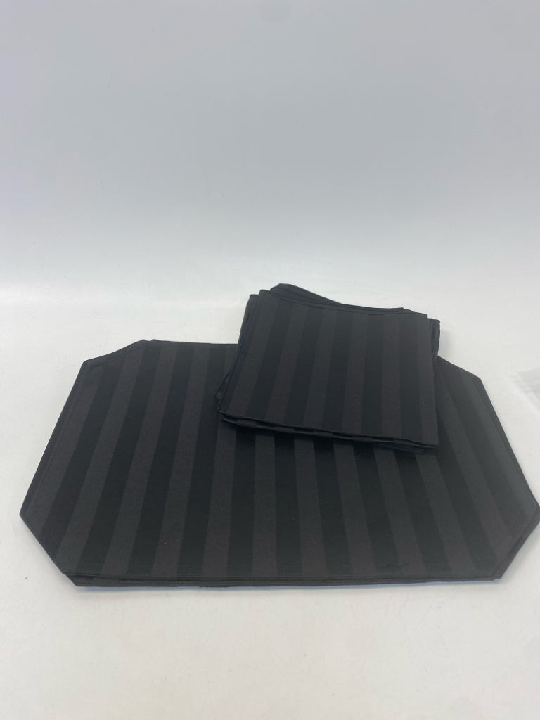 Black Striped Placemats