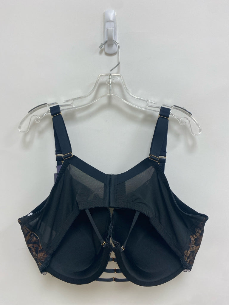 NWT Black Brown Snake Print Plus Size Bra