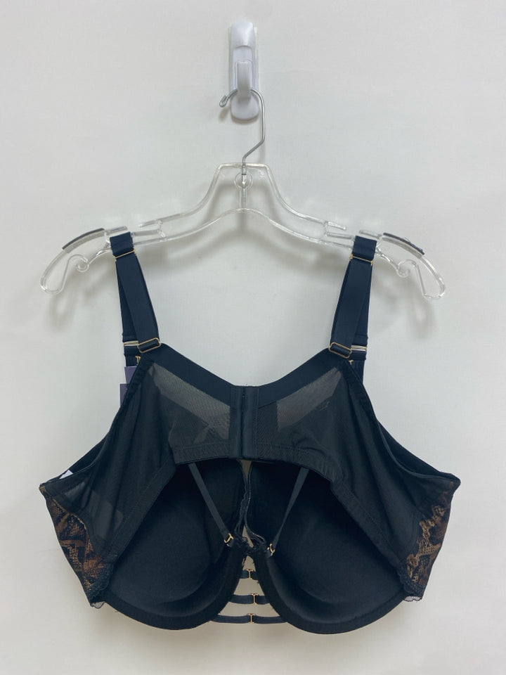 NWT Black Brown Snake Print Plus Size Bra