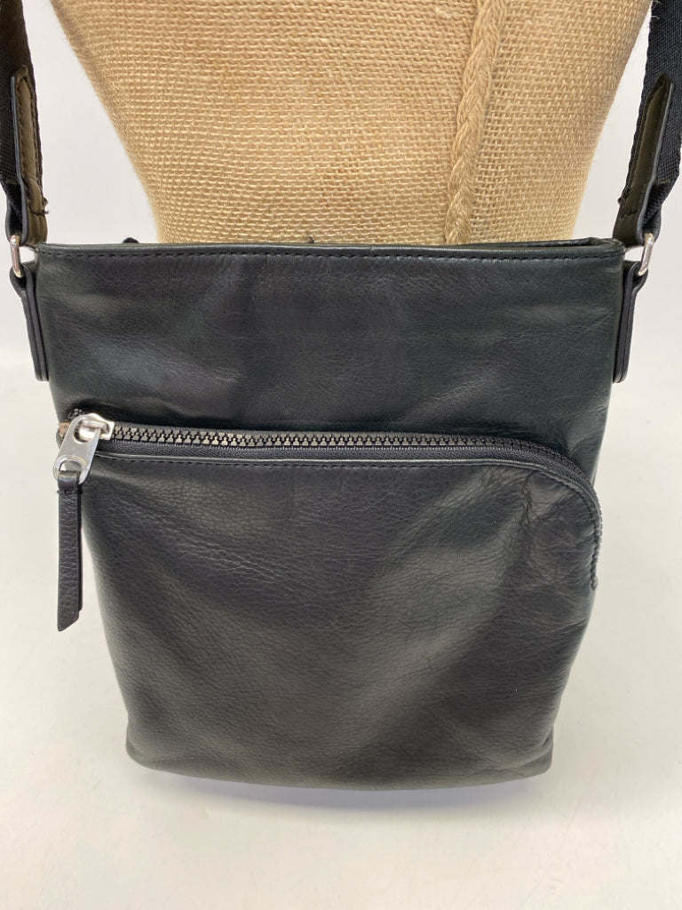 Margot Black Leather Crossbody