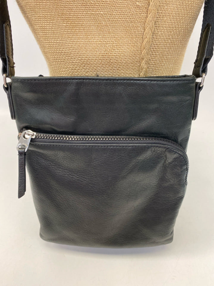 Margot Black Leather Crossbody