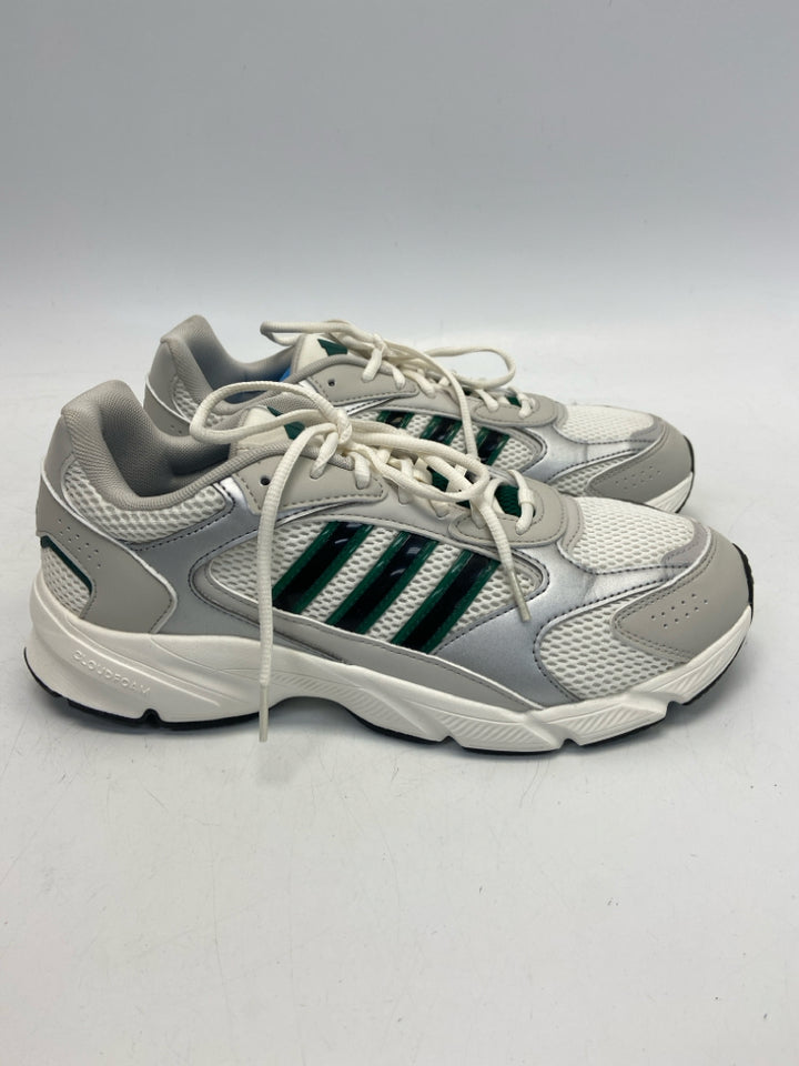 NWOT Adidas Size 10.5 White Gray/Green Lace-Up Men&