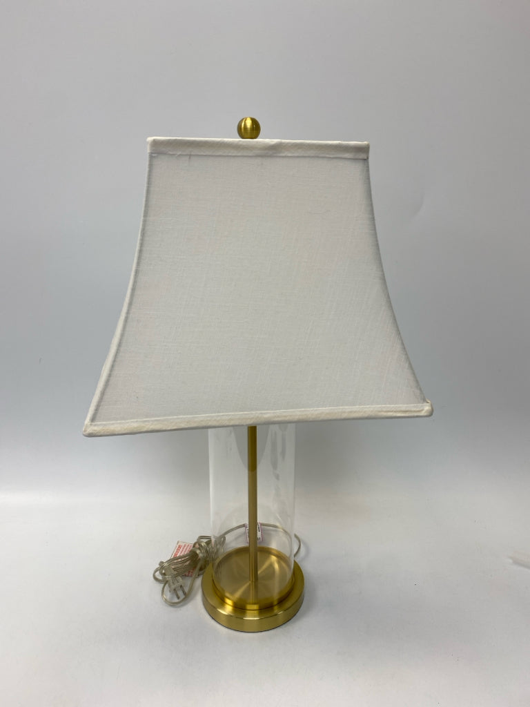 Ralph Lauren Gold/Clear Metal/Glass Lamp