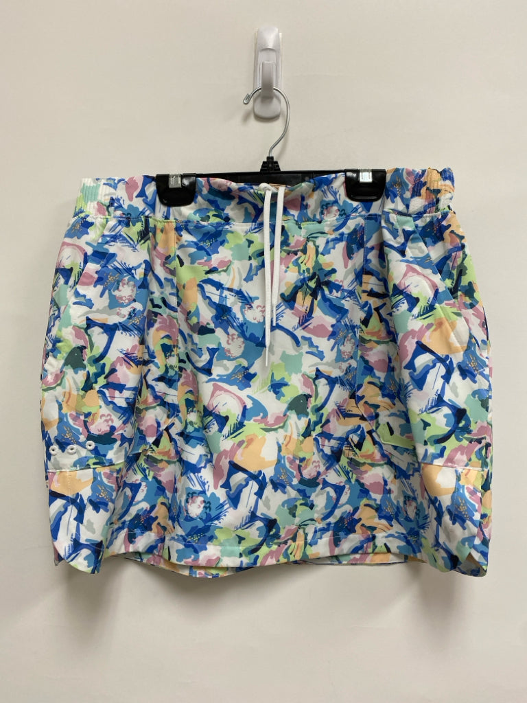 Columbia Size L White Blue/Multi Ladies Skort