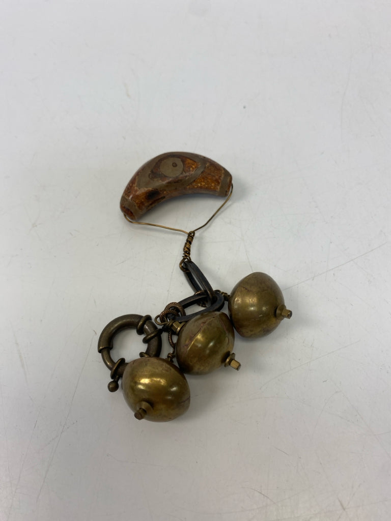 Bronze Stones Bag Charm