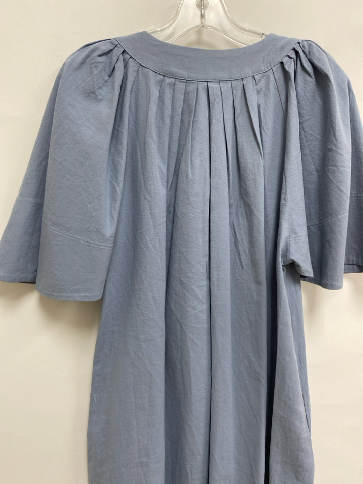 Pomander Place Size S Slate Blue Bell Sleeves Ladies Dress