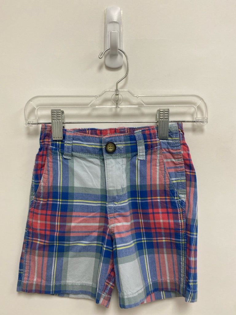 Baby Gap SIZE 2 Blue Coral/Yellow Plaid Boy&