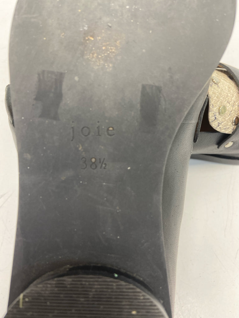 Joie  Size 38.5 Cream/Black Snakeprint Flats