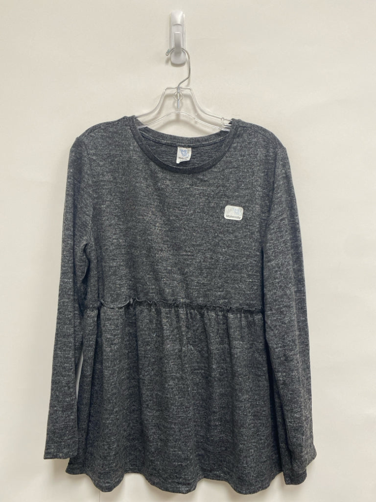 NWT Time and Tru Size L Gray Mottled Maternity Top