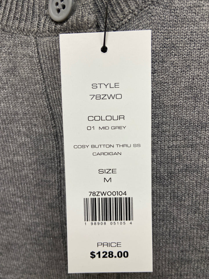 NWT French Connection Size M Dark Gray Heather Cardigan Ladies Sweater