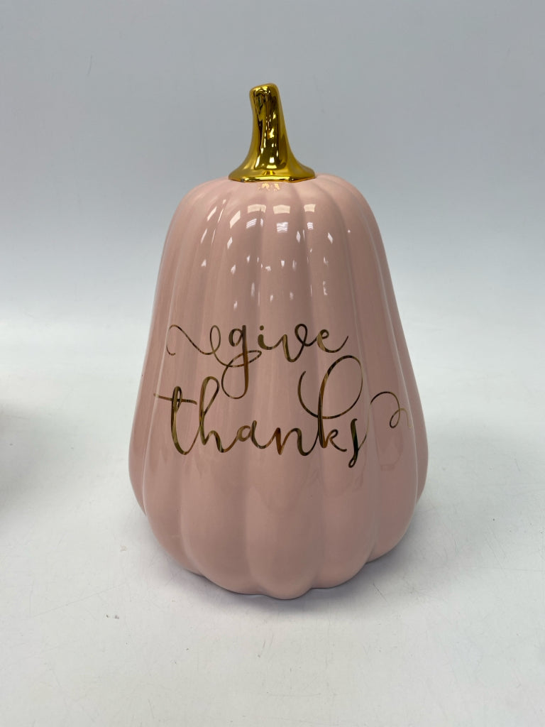 Pink Gold Words Ceramic Fall
