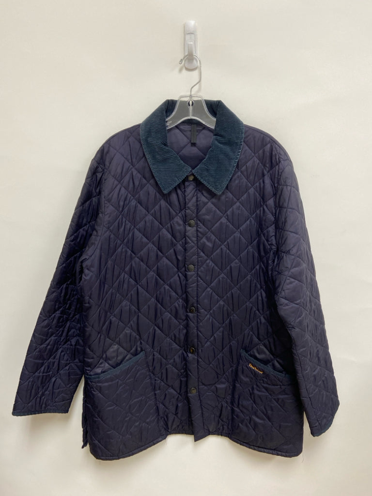 Barbour Size L Navy Button Up Quilted Men&