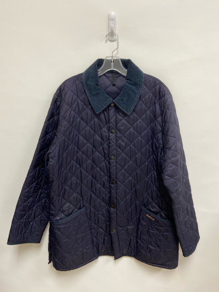 Barbour Size L Navy Button Up Quilted Men&