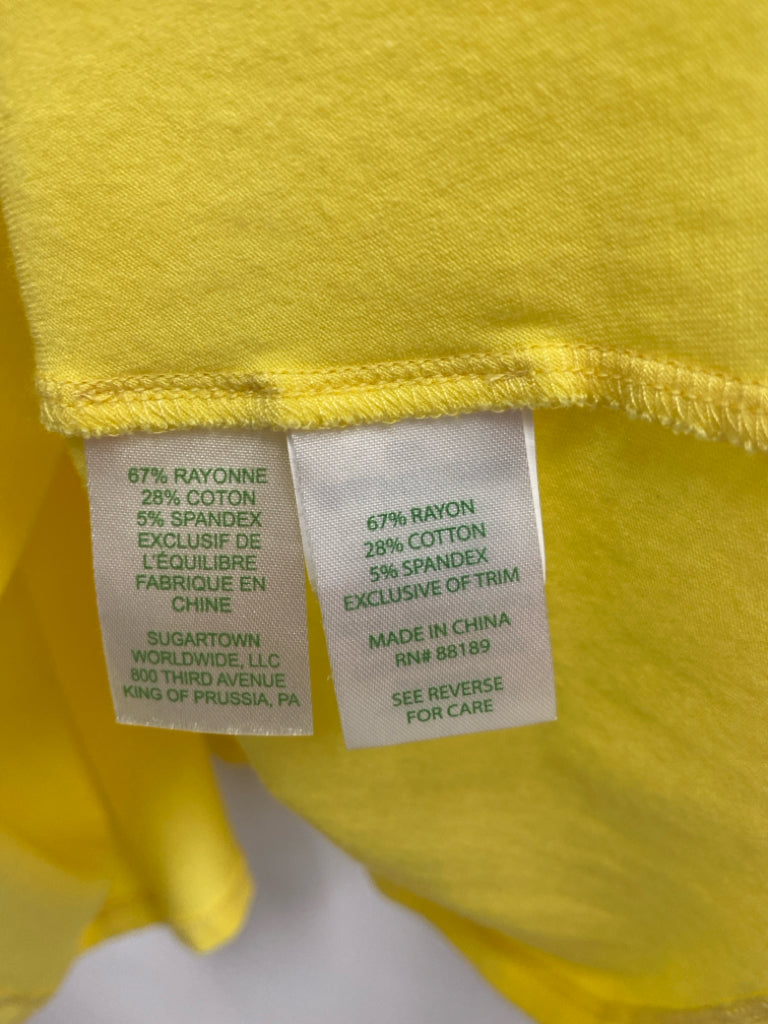 LILLY PULITZER Size S Yellow White Lace Halter Ladies Top