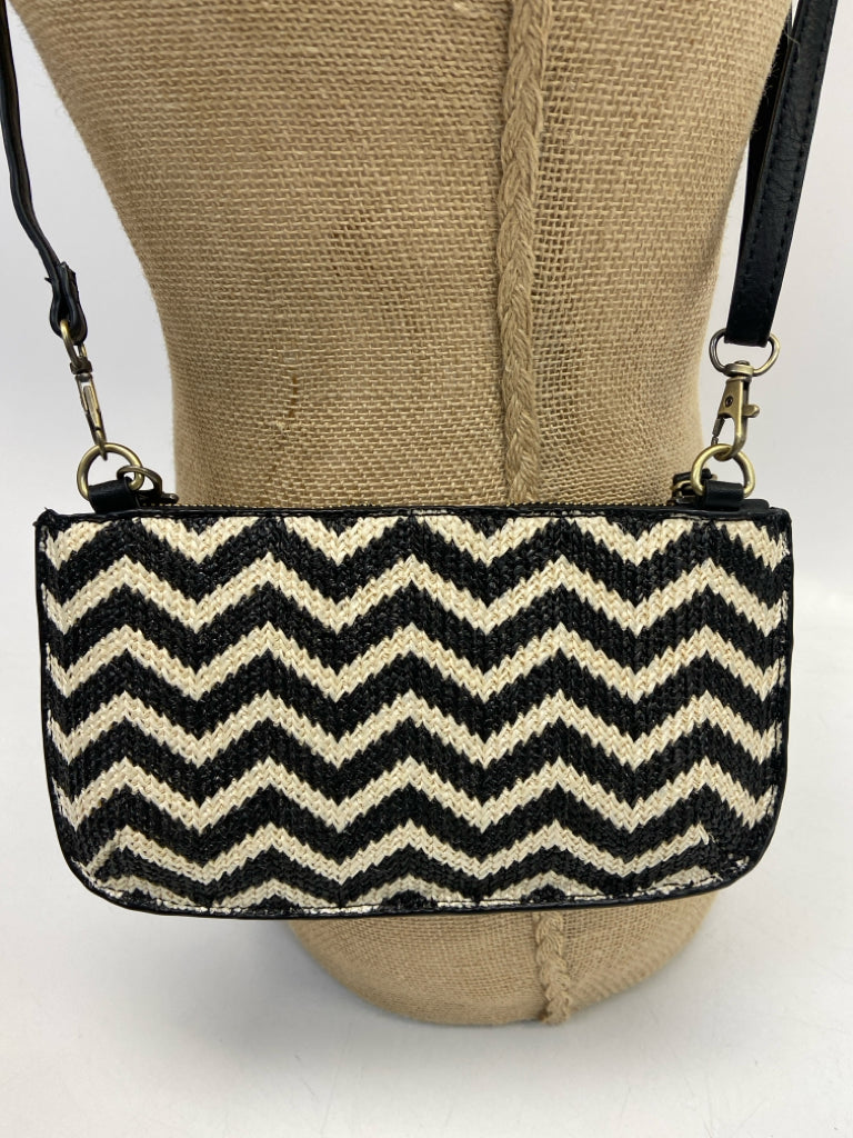 Joy Susan Black Natural Chevron Crossbody