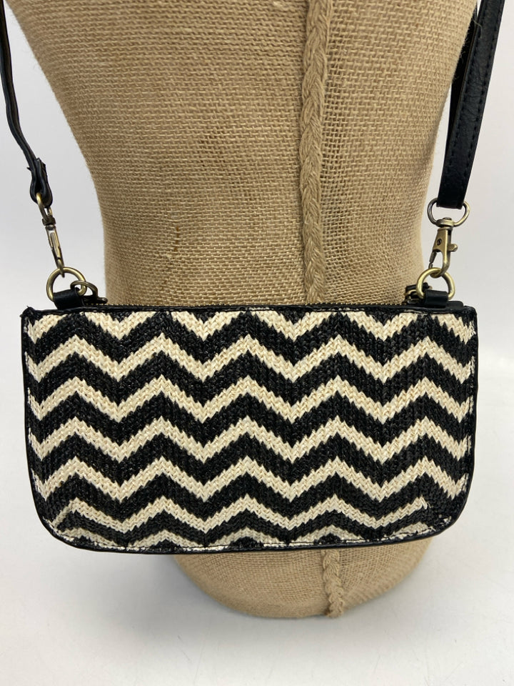 Joy Susan Black Natural Chevron Crossbody