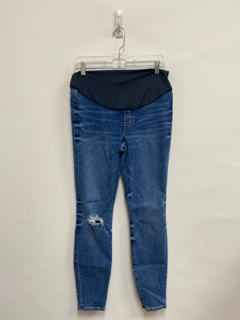 J Crew Size 28 Blue Denim Distressed Maternity Jeans