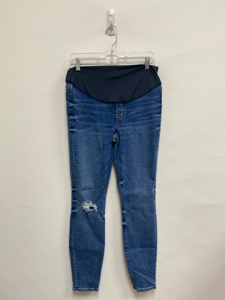 J Crew Size 28 Blue Denim Distressed Maternity Jeans