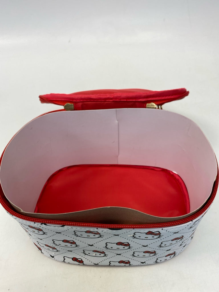 NWT White Red Hello Kitty Make-up Bag