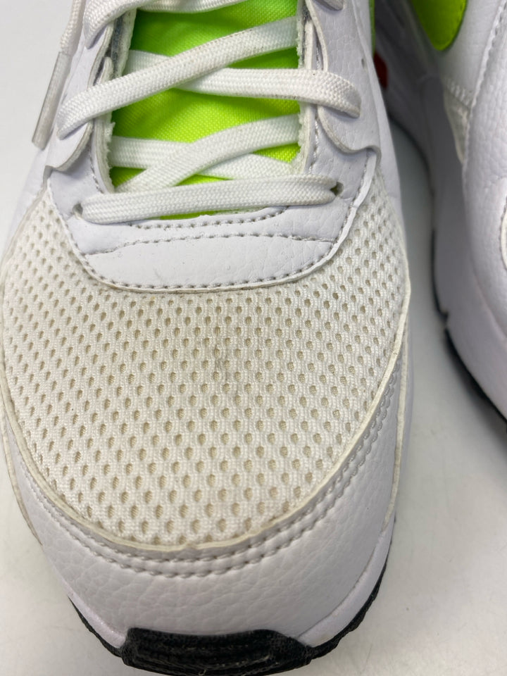 Nike US Shoe Size 9.5 White Lime Green Lace-up Sneakers