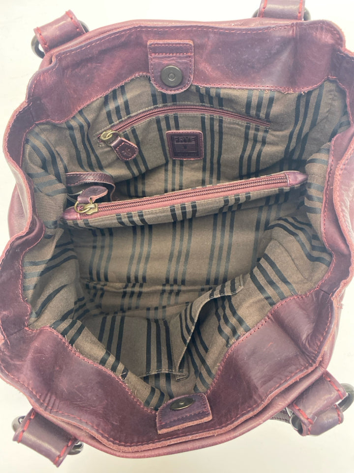 Frye Burgundy Leather Handbag
