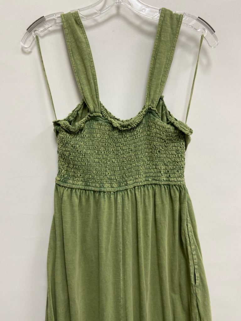 Anthropologie Size S Faded Green Sleeveless Ladies Jumpsuit