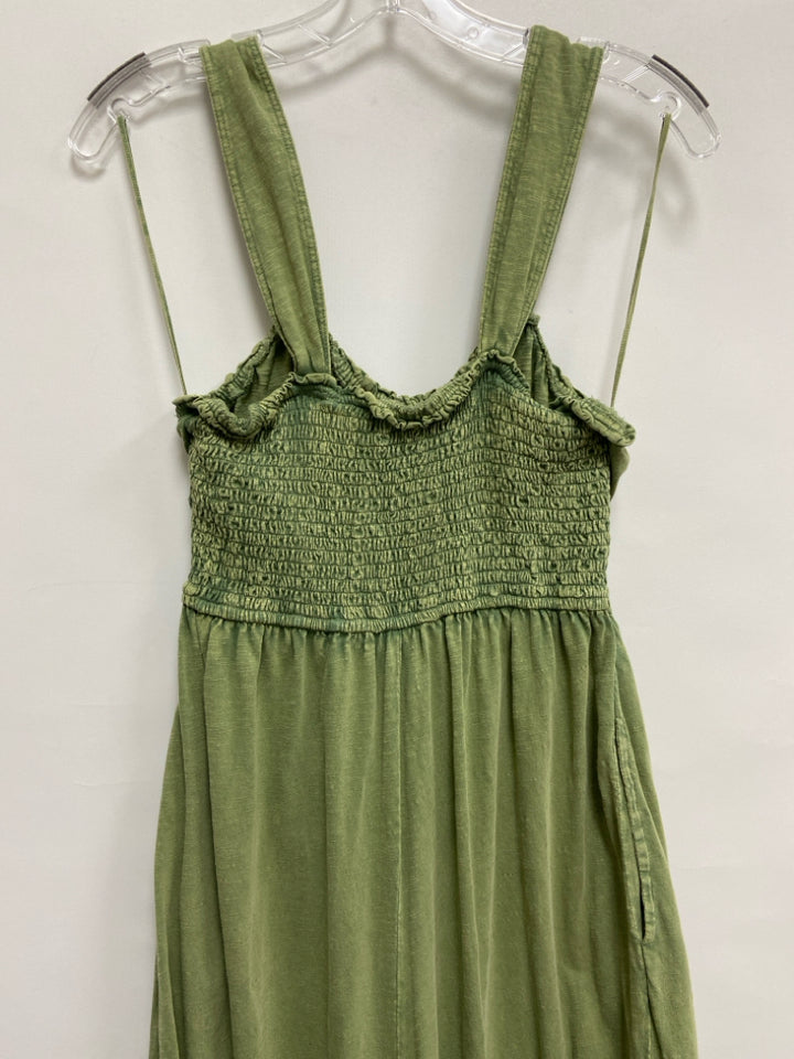 Anthropologie Size S Faded Green Sleeveless Ladies Jumpsuit