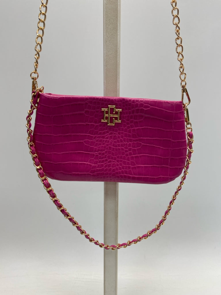 Fuchsia Embossed Handbag