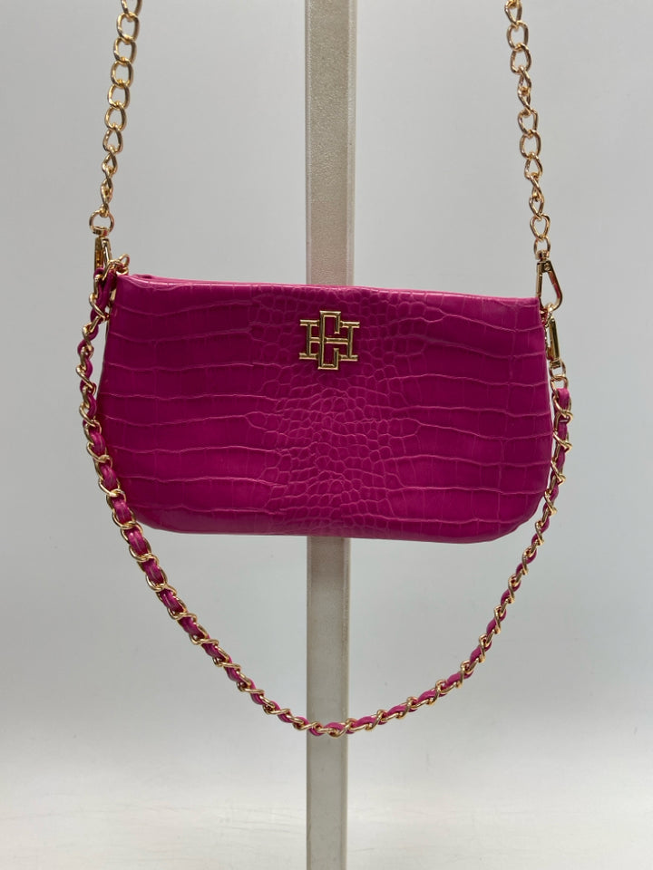 Fuchsia Embossed Handbag