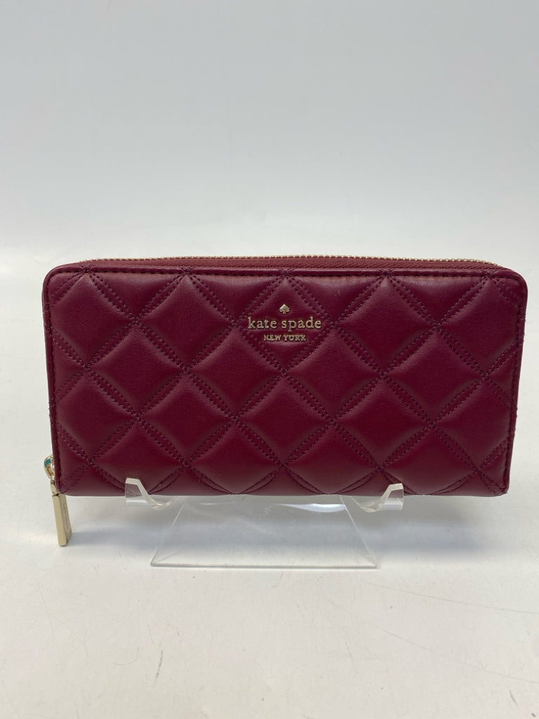 Kate Spade  Burgundy Quilted Wallet