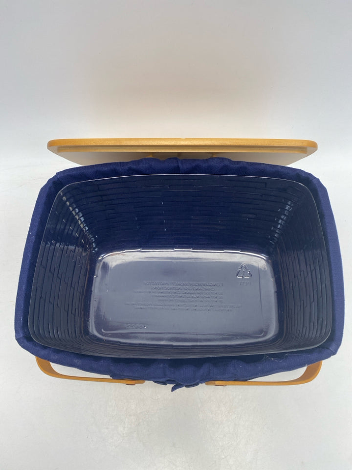 Longaberger Brown Navy Basket