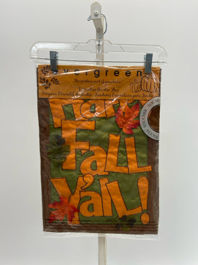 NEW/PKG Orange Green Words Decorative Flag