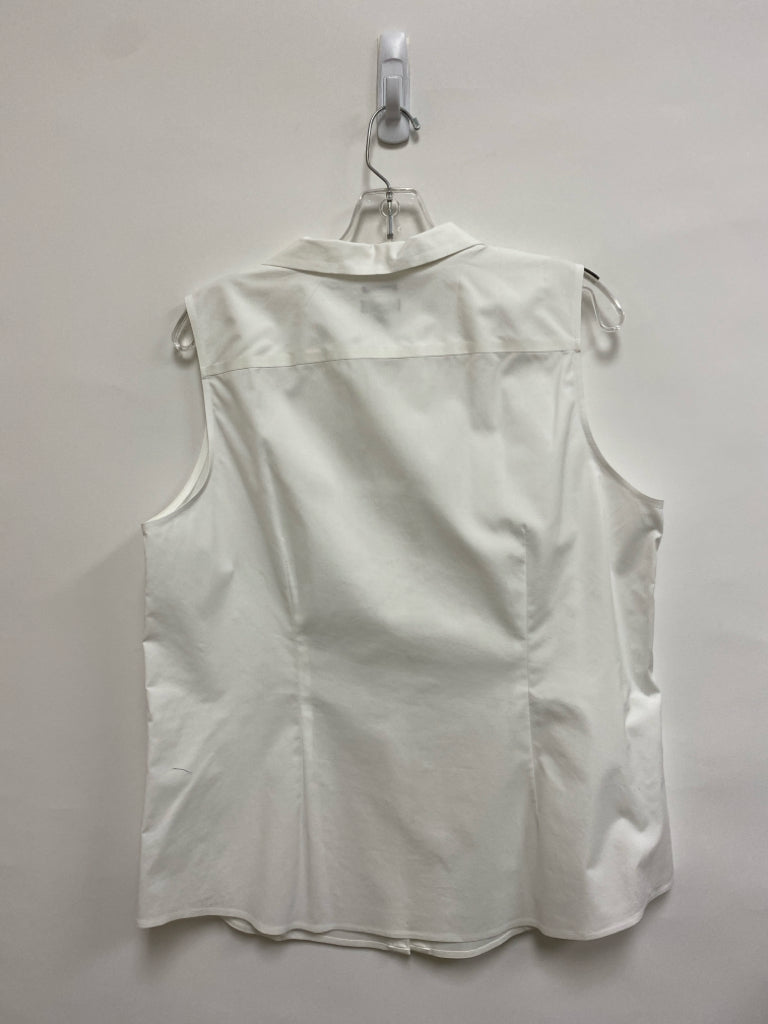 NWT Talbots  SIZE  16P White Sleeveless Plus Size Top