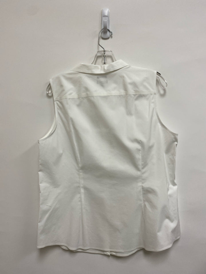 NWT Talbots  SIZE  16P White Sleeveless Plus Size Top
