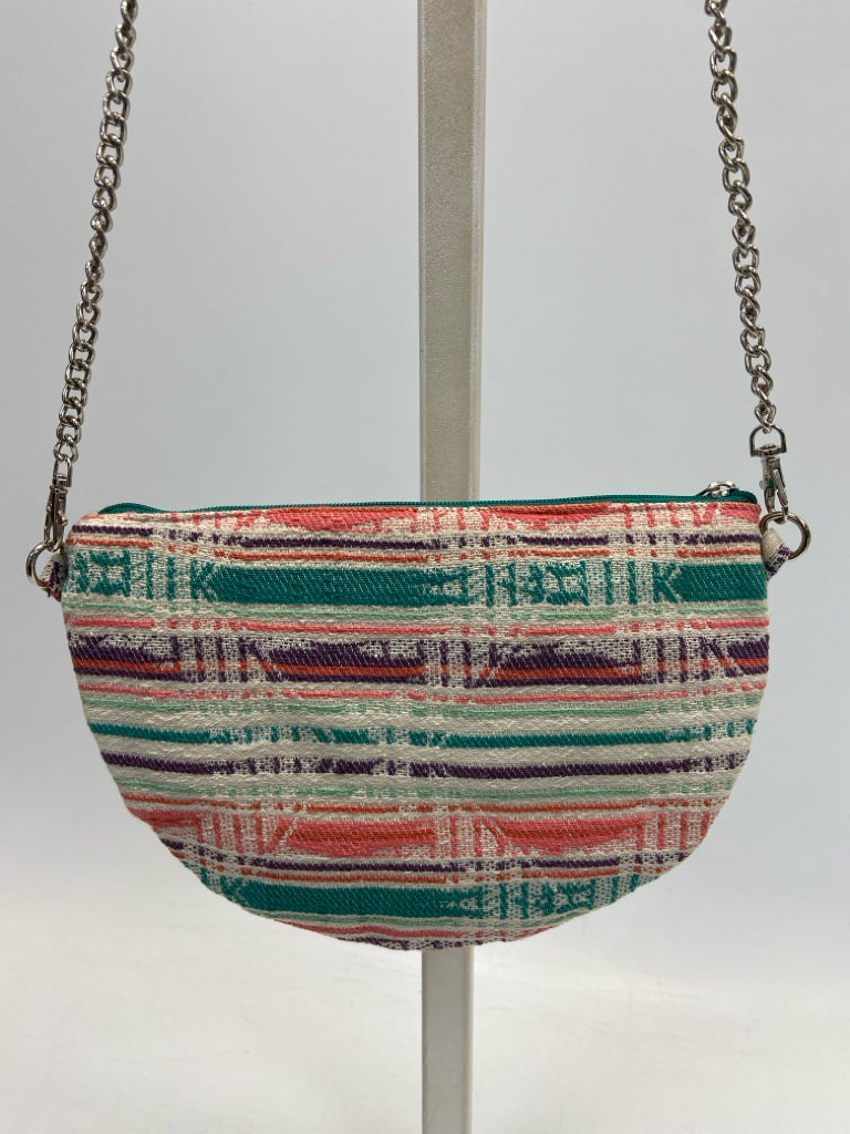 America &amp; Beyond Turquoise Multi-Color Beaded Handbag