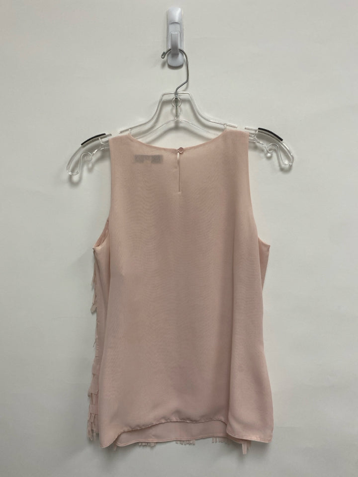 ETCETERA Size 0 Pale Pink Fringe Sleeveless Ladies Top