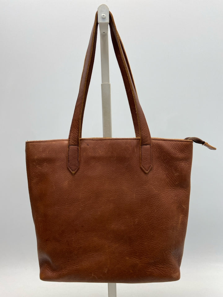 Lifetime Leather Brown Distressed Leather Tote Bag