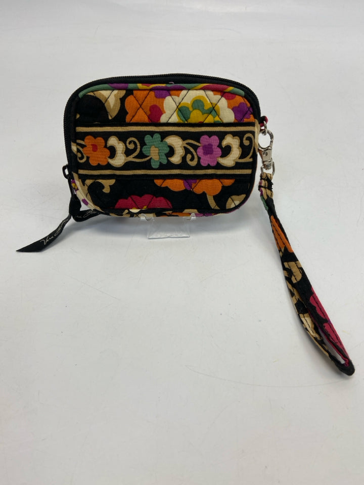 Vera Bradley Black Multi-Color Fabric Wristlet