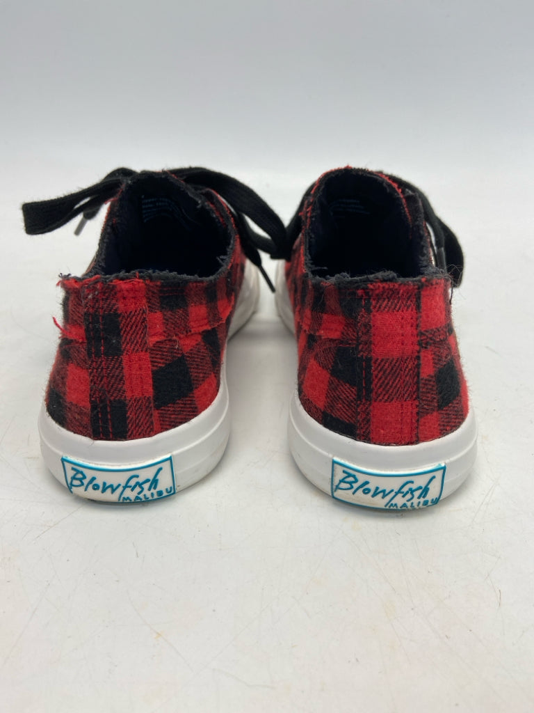 Blowfish  Size 6 Red Black Checkered Sneakers