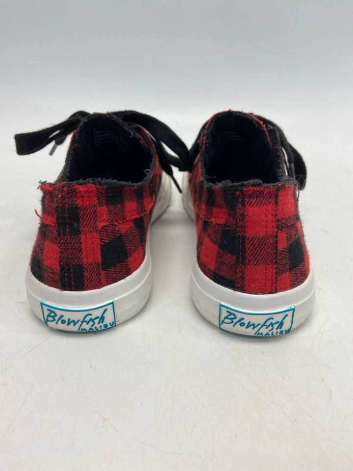 Blowfish  Size 6 Red Black Checkered Sneakers
