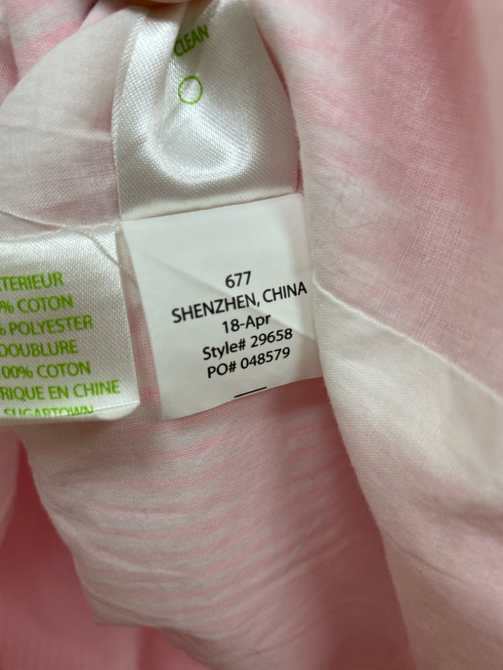 LILLY PULITZER Size 14 Pink White Striped Sleeveless Ladies Dress