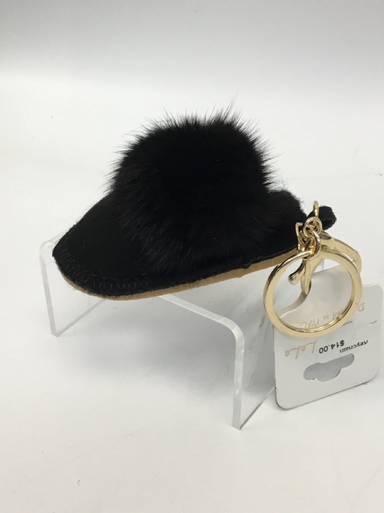 Tan Natural Faux Fur Keychain-Additional Colors