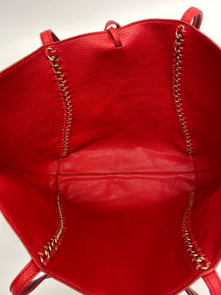 BCBG Black Red Reversible Tote Bag