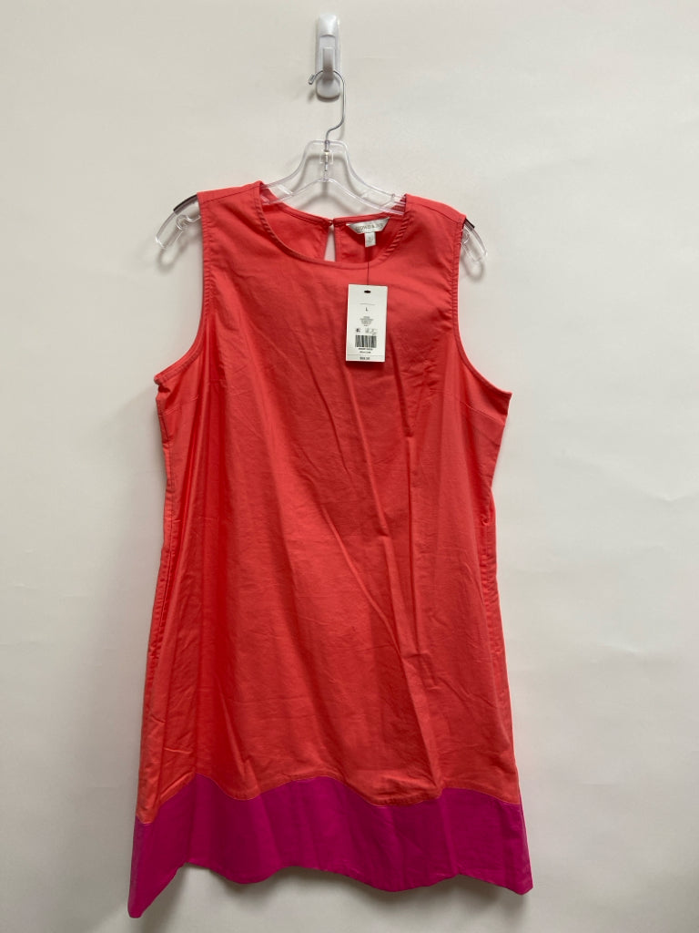 NWT Crown &amp; Ivy Size L Salmon Sleeveless Ladies Dress