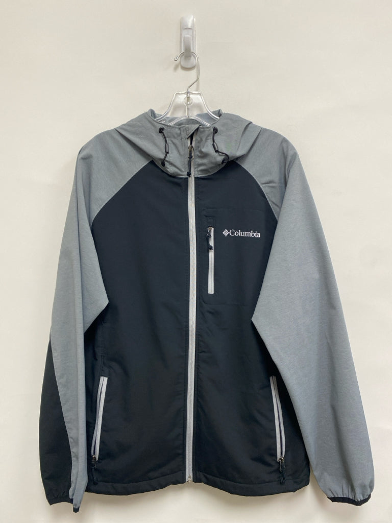Columbia Size M Gray Black Zip Down Ladies Jacket