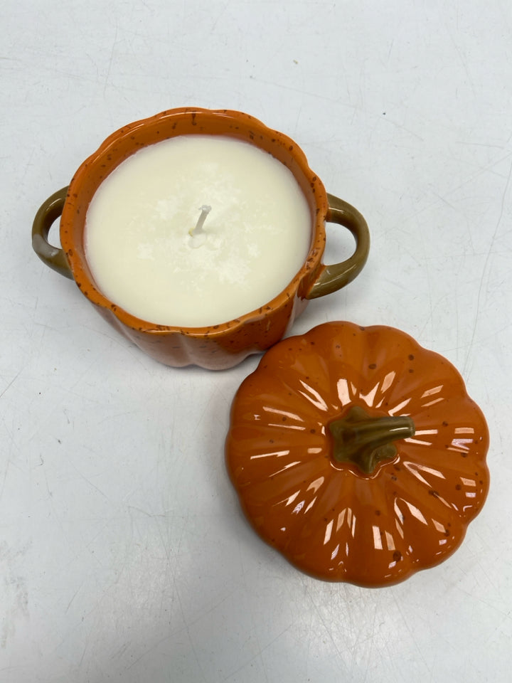 Orange Ceramic Candle
