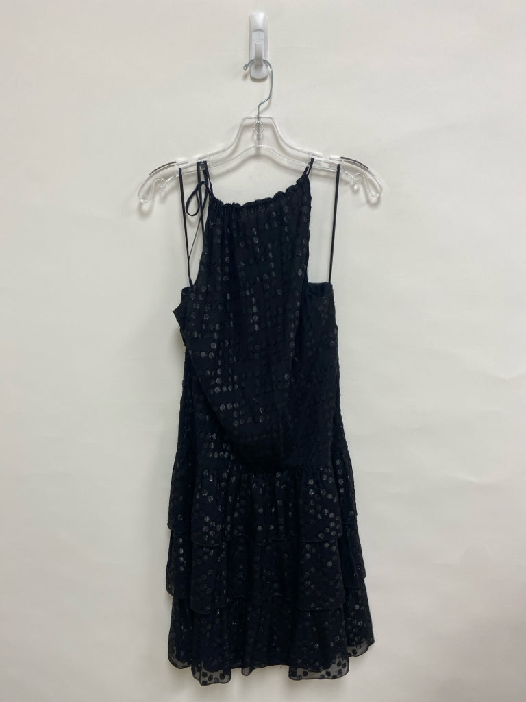 Trina Turk Size 8 Black Circles Sleeveless Silk Blend Ladies Dress