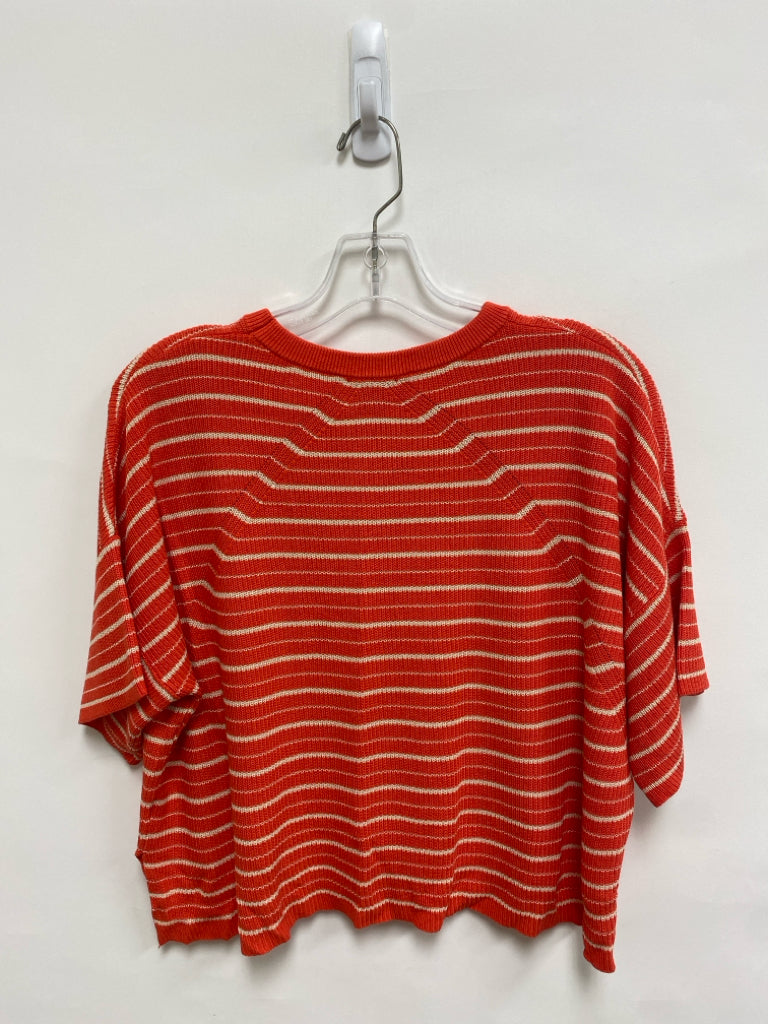 Kerisma Size S Orange Beige Striped Cropped Ladies Sweater