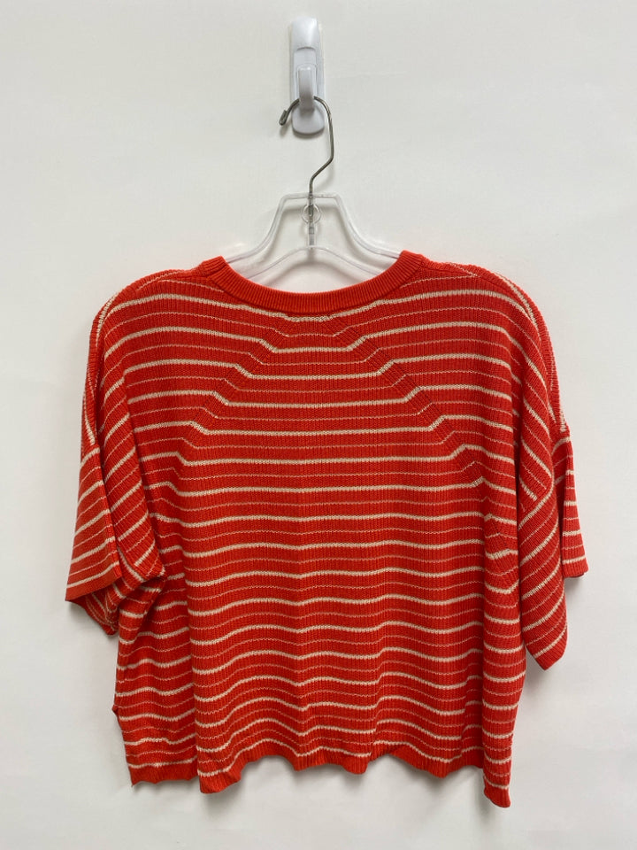 Kerisma Size S Orange Beige Striped Cropped Ladies Sweater